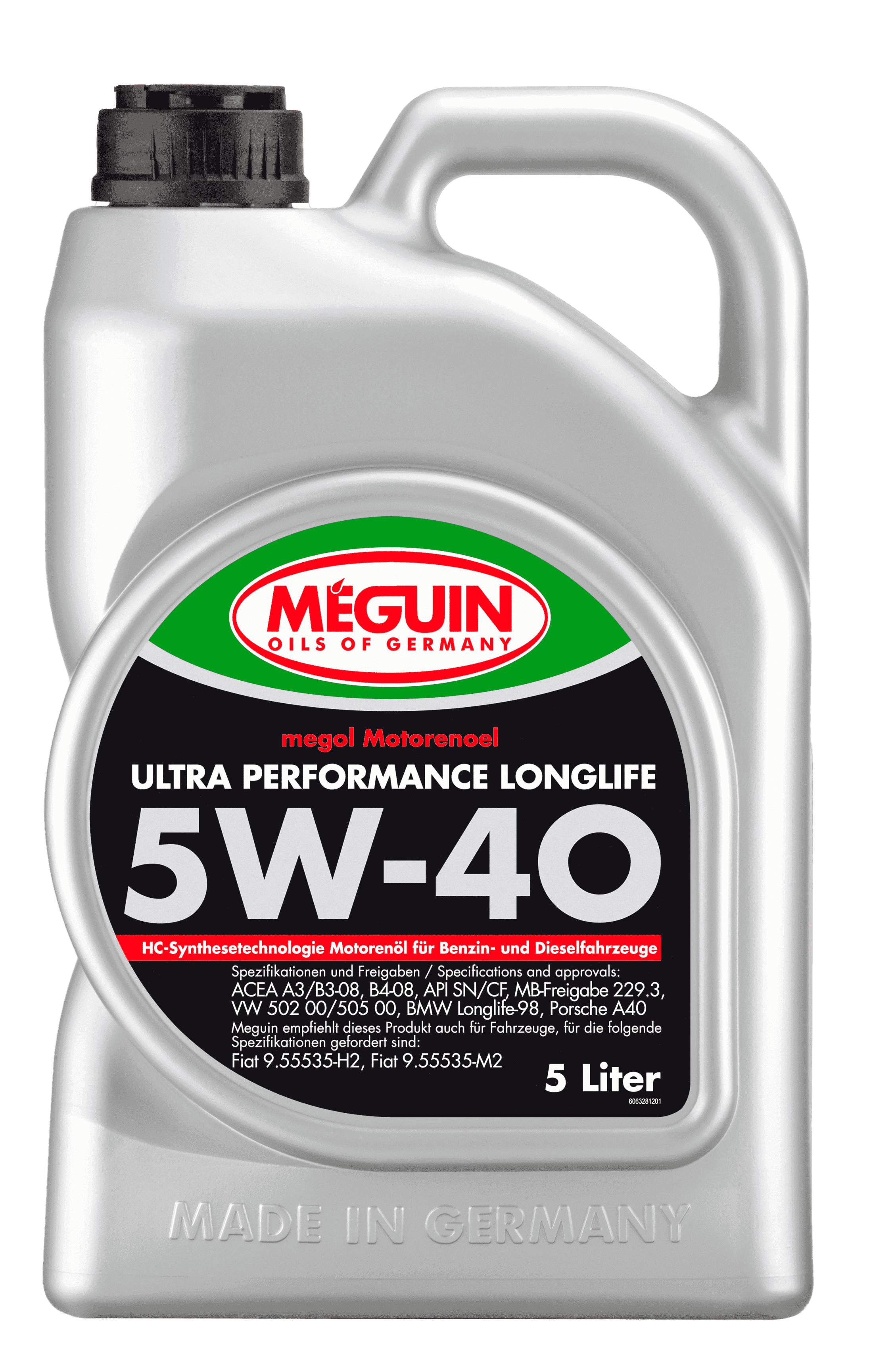 Моторное масло MEGUIN Megol Ultra Performance Longlife 5W-40, 5л